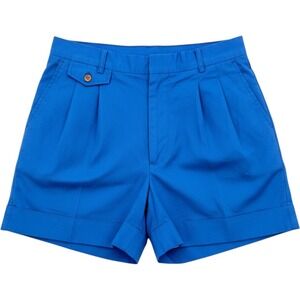 Palmetto's Pleated Shorts Womens 26 Blue High Waisted Vintage Made in USA